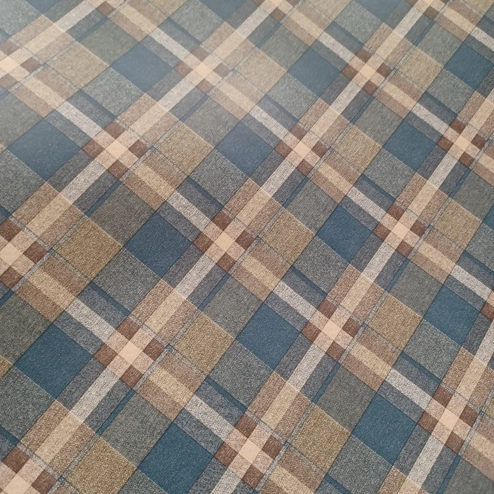 Wallpaper Navy & Beige Plaid - Picture 3 of 8